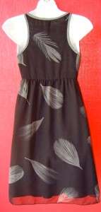 GENTLE FAWN URBAN OUTFITTERS gray/blk leaf dress NEW M  