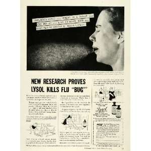  1944 Ad Lysol Disinfectant Household Cleaners Sneeze   Original 