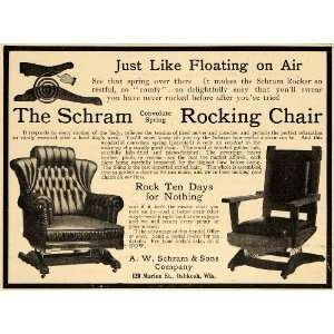  1905 Ad A W Schram & Sons Rocking Chair Furniture Decor 