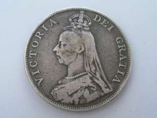 1890 Sterling Silver Double Florin. Great Britain. Victoria. #2  