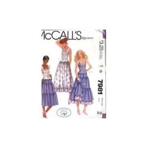  McCalls 7981 Drawstrin Camisole Top and Skirts Pattern 