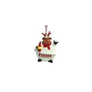    3.5 Chubby Reindeer Chef Christmas Ornament: Home & Kitchen
