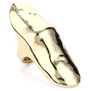  Belle Noel Molten Gold Armor Finger Ring, Size 7 Jewelry