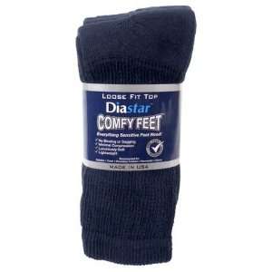 Diastar Comfy Feet Diabetic Socks, 9 11, 3 ct, Blue (Quantity of 4)