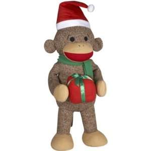 Sock Monkey Holiday Porch Greeter