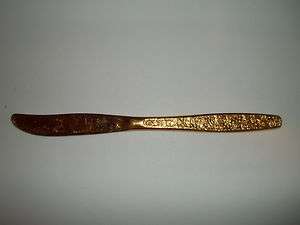 Rogers Cutlery Co. IS Gold Colored Table Knife  