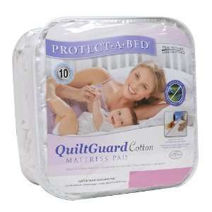   Bed QuiltGuard Cotton Waterproof Mattress Pad, Twin Size: Home