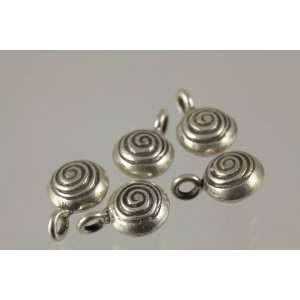  Swirl Printed Round Ball Thai Sterling Silver Charms Karen 