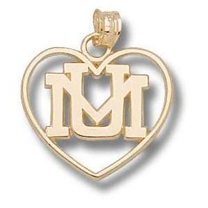 Montana Grizzlies 10K Gold UM Heart Pendant  Sports 