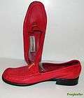 Etienne Aigner womens Chicklet loafers shoes 6 M red le