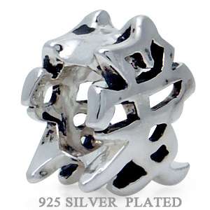 925 Silver Plated Chinese LOVE European Charm Bead mbjl  