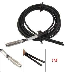   Gino 1m Black 6mm Thread Optical Fiber Sensor Cable Wire Electronics