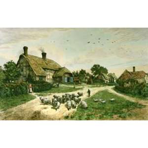  Village of Basing Etching Slocombe, Frederick Albert Fred 