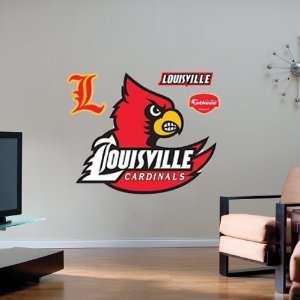   Louisville Cardinals Team Logo Fathead Wall Sticker: Sports & Outdoors