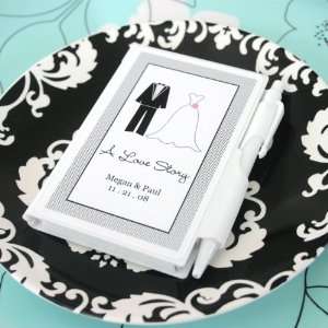    A Love Story Personalized Theme Notebook Favors: Home & Kitchen