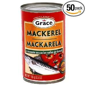Grace Mackeral in Tomato Sauce, 5.5 Ounce (Pack of 50)  