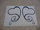 Vinyl HEARTS decal for auto or walls by B Kreative