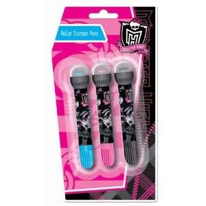   Monster High 3 Piece Roller Stamper Pens Stationery: Office Products