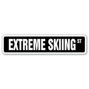   Street Sign snow skis snowboard skier ski bum: Patio, Lawn & Garden
