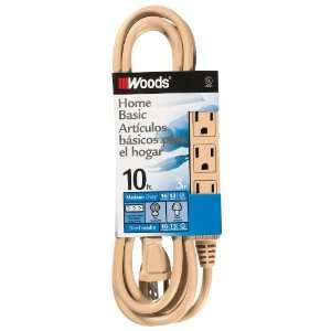   2865 10 Foot SJT 3 Outlet Extension Cord, Beige