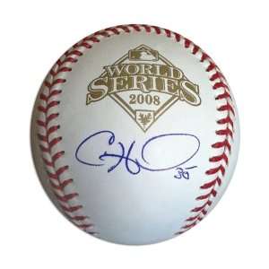 Cole Hamels Autographed/Hand Signed Philadelphia Phillies OML 2008 