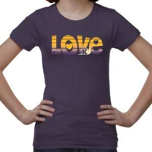 Knox College Prairie Fire Youth Love T Shirt   Purple:  