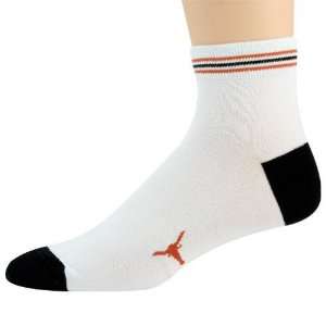   Longhorns White Black Triple Stripe Low Cut Socks: Sports & Outdoors