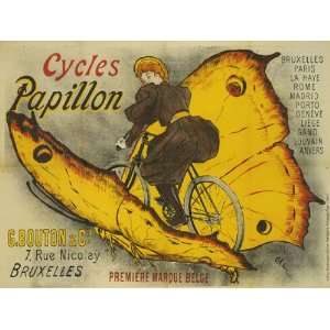  Bicycle Cycles Lady Riding on a Butterfly Papillon 