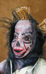 Native American Hopi Indian Hand Carved Clown Kachina Doll  