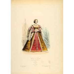 1870 Eleanor of Austria Costume Renaissance France   Original Copper 