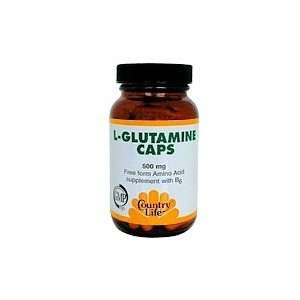  Country Life L Glutamine 500 mg with B 6 100 caps CU 042 