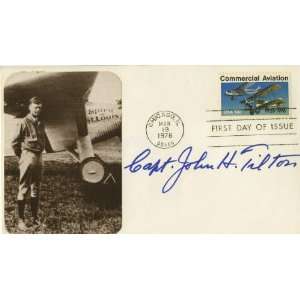  John Tilton Pioneer Pilot Authentic Autographed First Day 