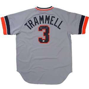 Detroit Tigers Alan Trammell Autographed Mitchell and Ness 