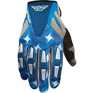   : Fly Racing Youth Kinetic Gloves   2011   5/Blue/Silver: Automotive