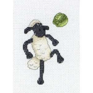  Shaun the Sheep Football (Soccer)   Cross Stitch Kit Arts 