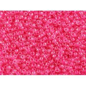   Round 11/0 Luminous Shocking Pink Lined Crystal: Arts, Crafts & Sewing