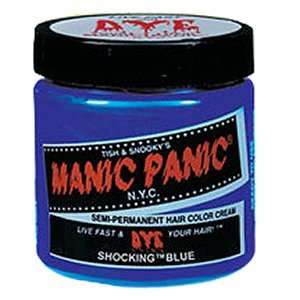   Manic Panic Semi Permanent Hair Color Cream Shocking Blue 4 Oz: Beauty