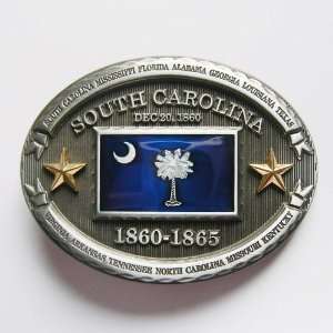  Confederate South Carolina State Flag Belt Buckle 