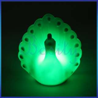   Peacock Shape LED Night Light Lamp Party Decor LEDs Kids Favor  