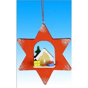  Ulbricht ornament   Gingerbread house with gifts in Red 