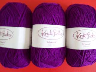 Knit Picks Telemark 100% wool yarn, Columbine, lot of 3  