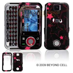  Black with Pink Shimmering Stars Design Snap On Cover Hard 