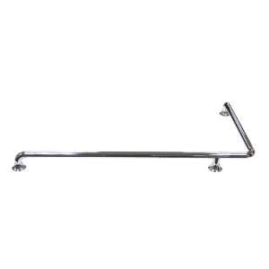   42 x 24 L Shaped Left Grab Bar with Solid Brass Construction from t