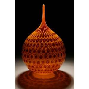  Contemporay Art Glass Collection Orange Vase