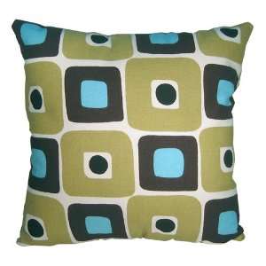   16 Inch Brown and Green Modern Decorative Pillow Cover