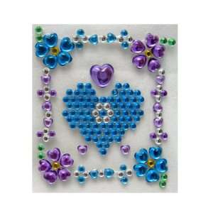   JEWELRY CRYSTALS HEARTS blue for any cell phone ipod pda iphone