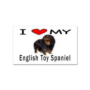  I Love My English Toy Spaniel Rectangular Sticker 