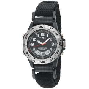   TIMEX EXPEDITION RESIN COMBO CLASSIC ANALOG BLACK/SILVER: Electronics