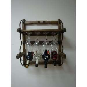  Wine Rack Wooden Wall Hanging 28h, 22.5w