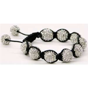  Shamballa Inspired Style All 12 mm Crystal Ball Bracelet 